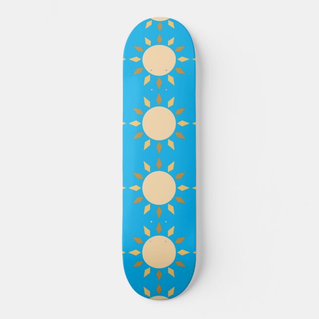 Skateboard Círculo solar geométrico Thunder_Cove (Anverso)