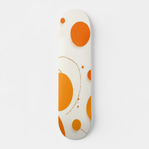 Skateboard Círculos abstractos naranjas sobre diseño moderno