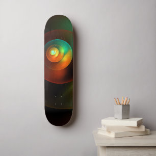 Skateboard Círculos coloridos Patrón de arte abstracto modern