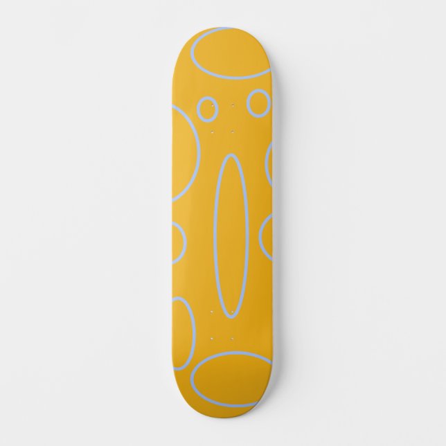 Skateboard Círculos en bucle en geométrico Naranja (Anverso)