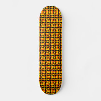 Skateboard Círculos giratorios - Naranja y ámbar en negro