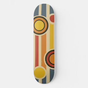 Skateboard Círculos y líneas retros