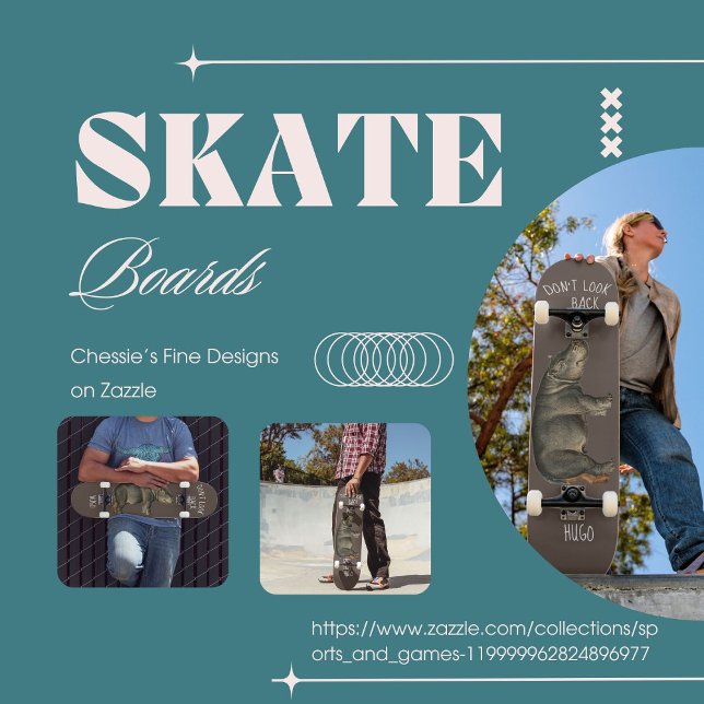 Skateboard Cita personal moderna Hippopótamo Brown (Subido por el creador)