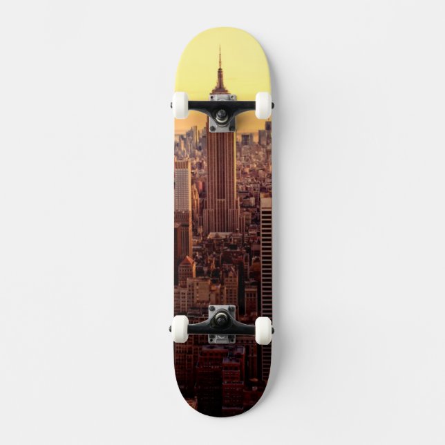 Skateboard Ciudad del horizonte de Nueva York con el estado (Anverso)
