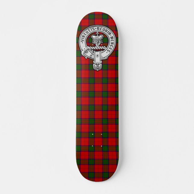 Skateboard Clan Donnachaidh (Robertson) Escudo y Tartán (Anverso )