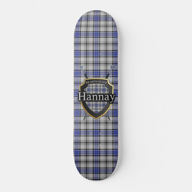Skateboard Clan escocés Hannay Tartan Shield (Anverso)