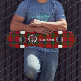 Skateboard Clan Grant Tartán y la placa Escudo