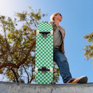 Skateboard Clásico cuadros verdes