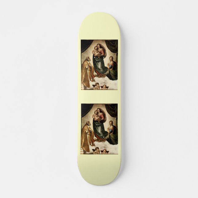 Skateboard Clásico de Raphael "Sistine Madonna" (alrededor de (Anverso )