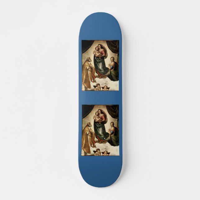 Skateboard Clásico de Raphael "Sistine Madonna" (alrededor de (Anverso )