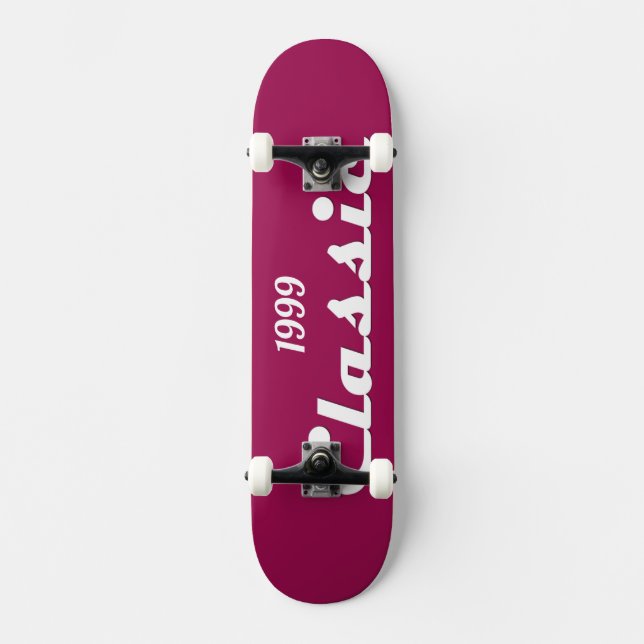 Skateboard Clásico del cumpleaños número 20 de 1999 (Anverso)