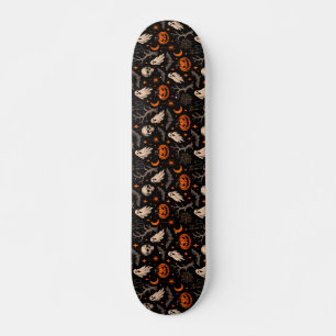 Skateboard Clásico, patrón espeluznante de Halloween