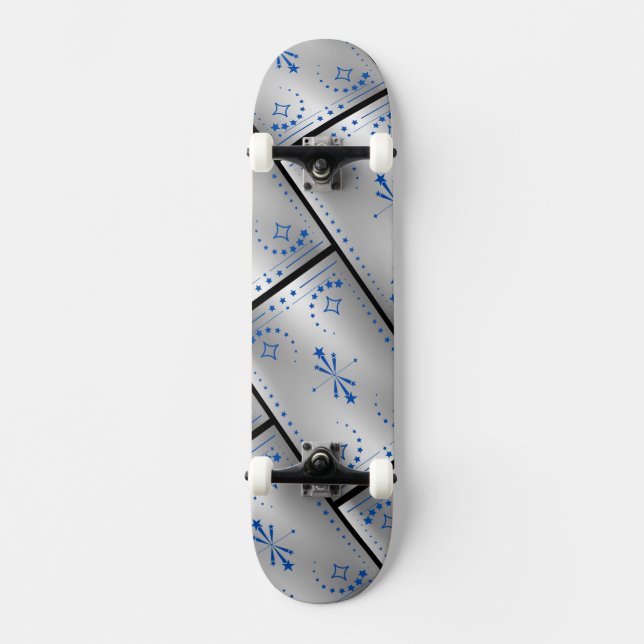 Skateboard Clásico Plateado (Anverso)