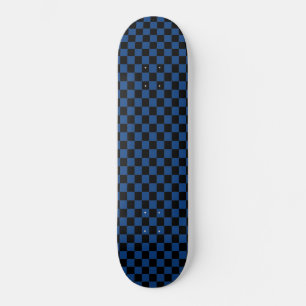 Skateboard Classic Black & Blue Checker