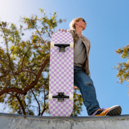 Skateboard Classic light lavender checkerboard