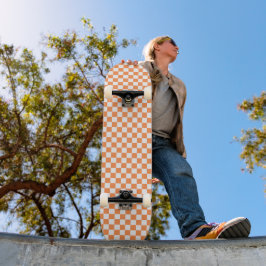 Skateboard Classic visual orange checkerboard