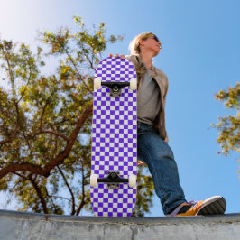 Skateboard Classic visual violet checkerboard