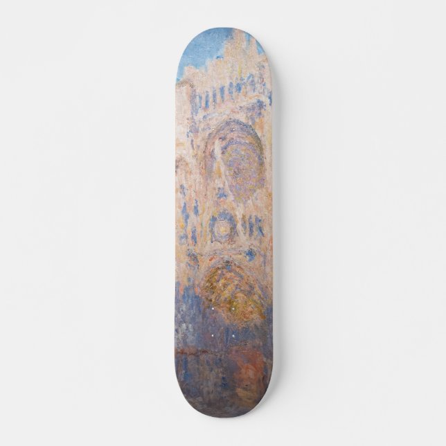 Skateboard Claude Monet - Catedral de Rouen al atardecer (Anverso )
