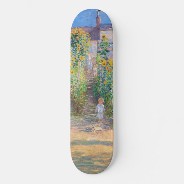Skateboard Claude Monet - El jardín del artista en Vetheuil (Anverso)