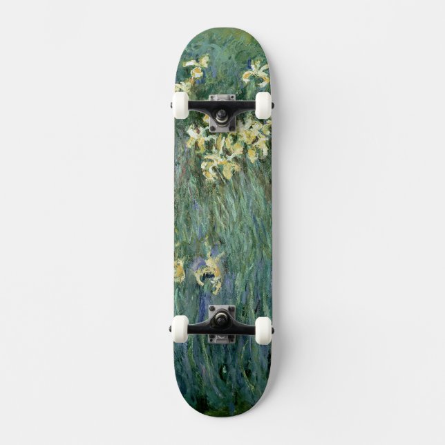 Skateboard Claude Monet el | los iris amarillos (Anverso)