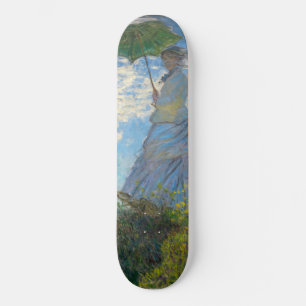 Skateboard Claude Monet - El Paseo, Mujer con un Paraguas