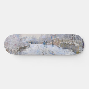 Skateboard Claude Monet - Escena de nieve en Argenteuil