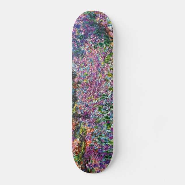 Skateboard Claude Monet: Iris en el jardín de Monet (Anverso)