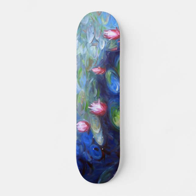 Skateboard Claude Monet: Lirios de agua 2 (Anverso)
