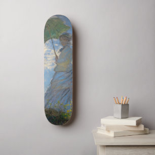 Skateboard Claude Monet Mujer con un Paraguas Arte Refinado