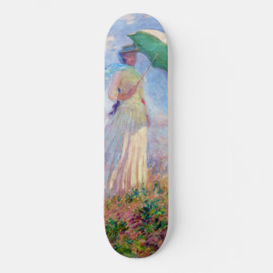 Skateboard Claude Monet - Mujer con un Parasol mirando a la d