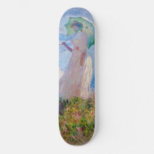 Skateboard Claude Monet - Mujer con un parasol mirando a la i