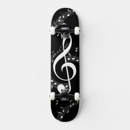 Skateboard Climactic G Clef Music Black