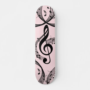 Skateboard Climactic G Clef Music Pink