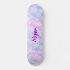 Skateboard Clouds Pastel estético Esparkle Personalizado