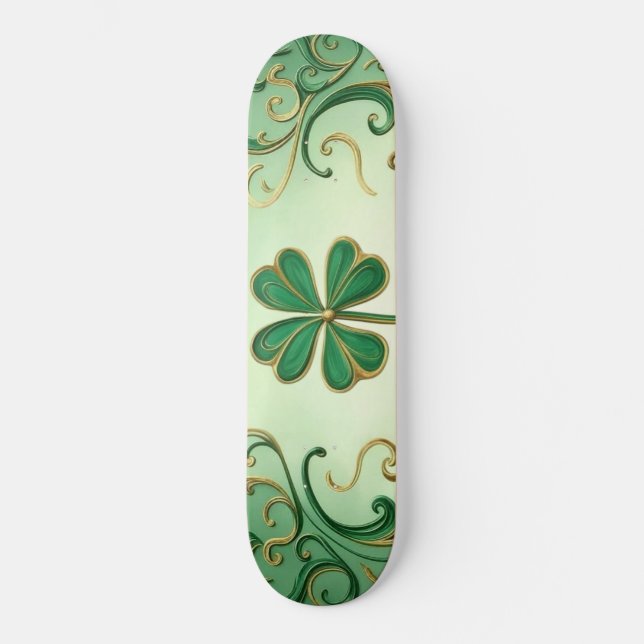 Skateboard Clover Saint Patrick's Day (Anverso)