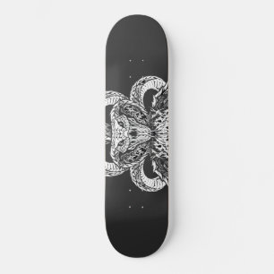 Skateboard Cobra Art Déco de plata Gráfica de arte de línea
