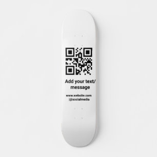 Skateboard código de barras personalizado simple agregar su s
