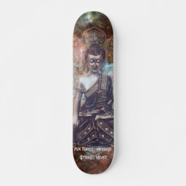 Skateboard Código de cadencia de Buda cósmico "Nunca pánico" 