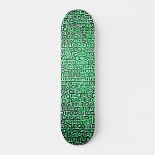 Skateboard Código de PC negro y verde #1