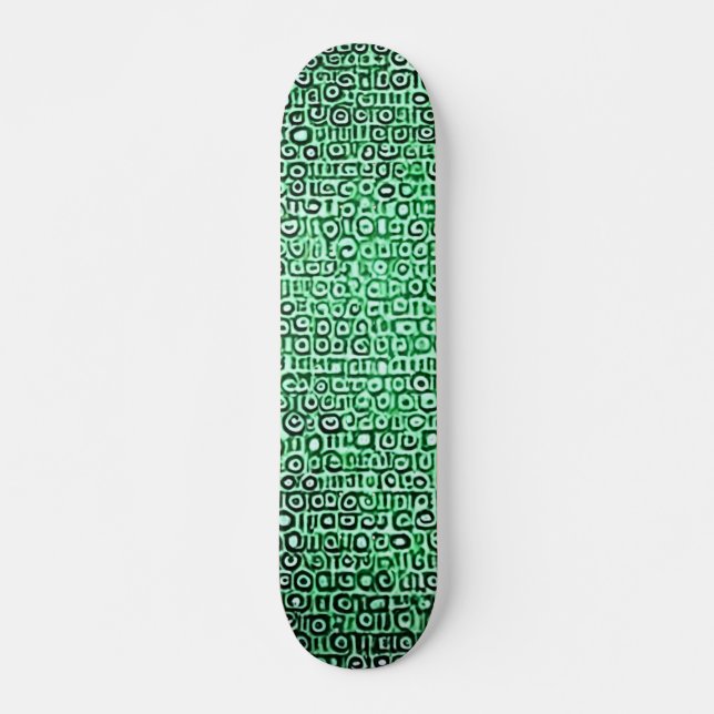 Skateboard Código de PC negro y verde #1 (Anverso )