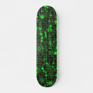 Skateboard Código de PC negro y verde #5