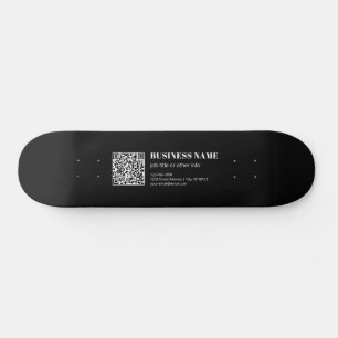 Skateboard Código QR personalizado y texto retro-moderno edit