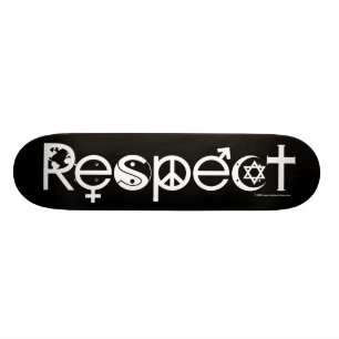 Skateboard Coexistir con Respeto - Paz Amabilidad y Toleranci