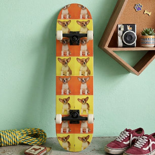 Skateboard Colage de 16 fotos personalizado con la imagen de 