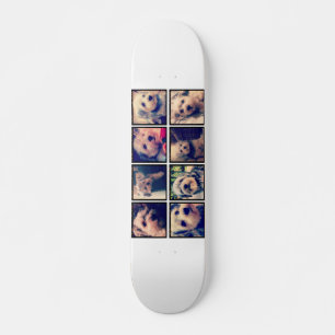 Skateboard Colaje de fotos personalizadas con fotos cuadradas
