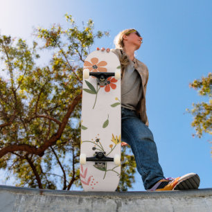 Skateboard colección de flores