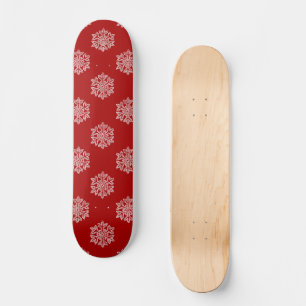 Skateboard Colección Simply Christmas Rojo y Copo de Nieve Bl