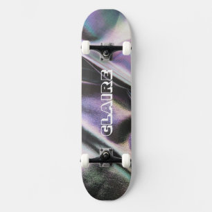 Skateboard Coleccionable de nombre holográfico oscuro genial