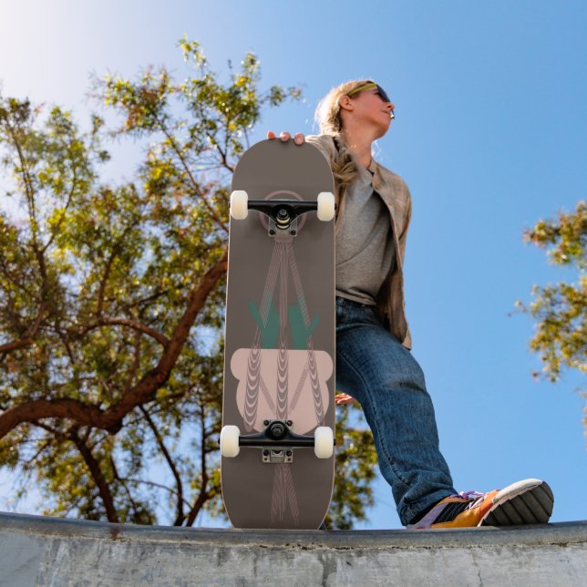 Skateboard Colgador de plantas de macramé macetas cactus (Exterior 1)