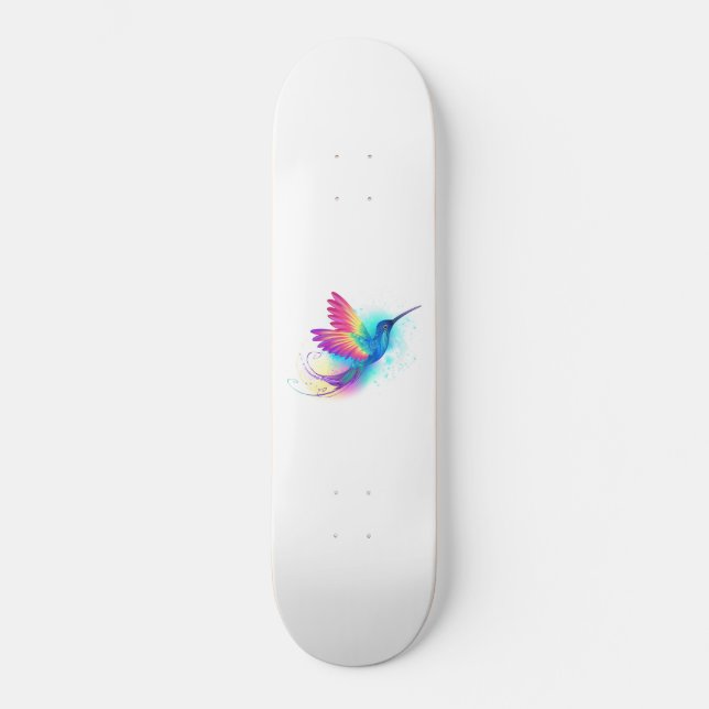 Skateboard Colibrí arcoiris exótica (Anverso)